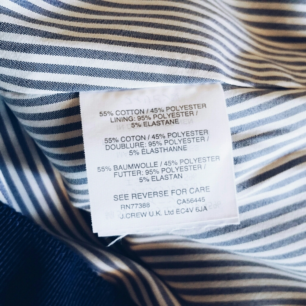 J. Crew Navy / White Stripe A-line Tweed Skirt - Picture 9 of 10